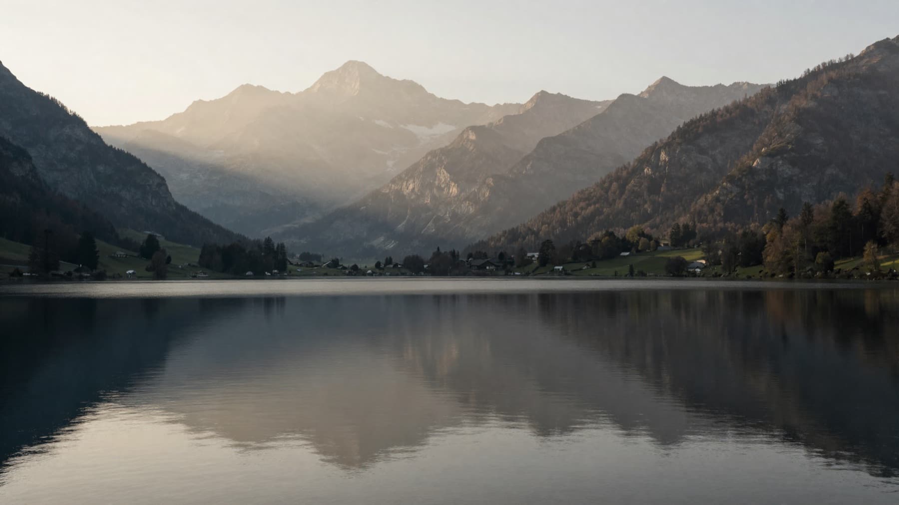 Lake and mountain landscape